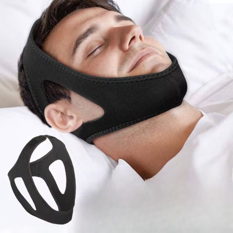 Sleep Chin Strap with Breathable Elastic Jaw Support