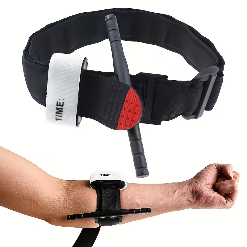 Portable Emergency Tourniquet with Windlass Rod